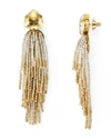 TORY BURCH Beaded Tassel Earrings,1849581GOLD