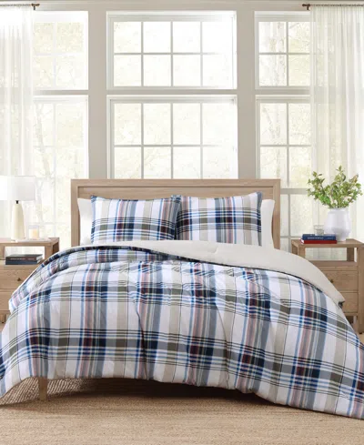Tommy Hilfiger Waterbury Plaid Cotton 2-pc. Duvet Cover Set, Twin In Blue