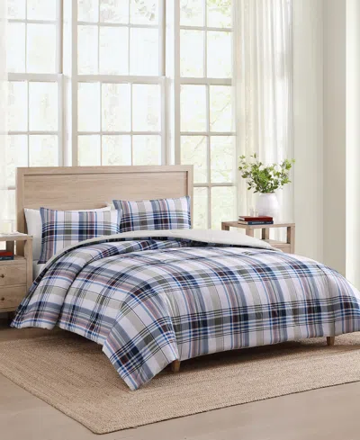 Tommy Hilfiger Waterbury Plaid Cotton 2-pc. Duvet Cover Set, Twin In Blue