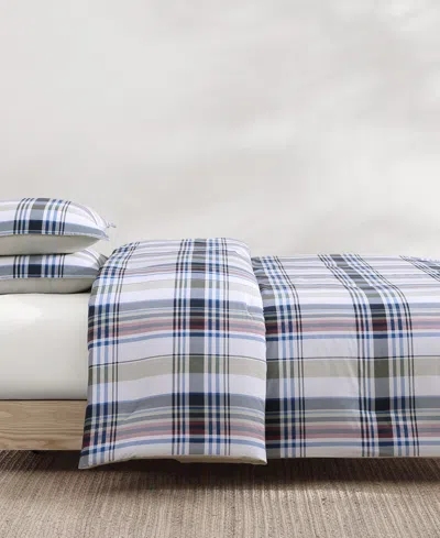 Tommy Hilfiger Waterbury Plaid Cotton 2-pc. Duvet Cover Set, Twin In Blue