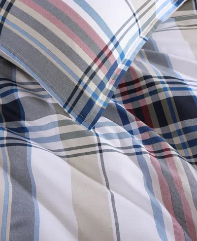 Tommy Hilfiger Waterbury Plaid Cotton 2-pc. Duvet Cover Set, Twin In Blue