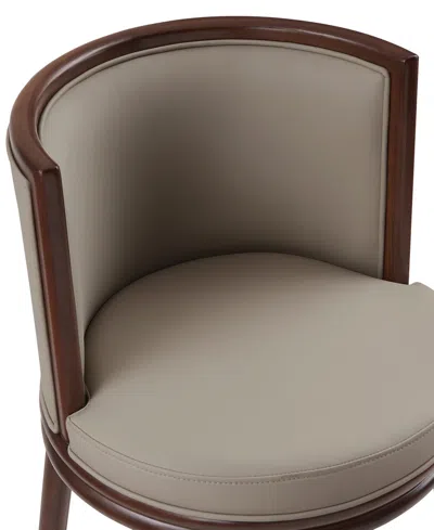 Manhattan Comfort Evalyn 37.6" Upholstered Counter Stool In Brown