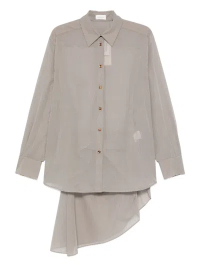 Magda Butrym Asymmetric Button-up Shirt In Gray
