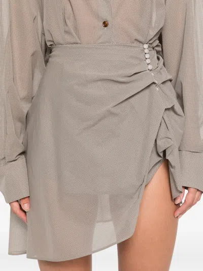 Magda Butrym Asymmetric Button-up Shirt In Gray