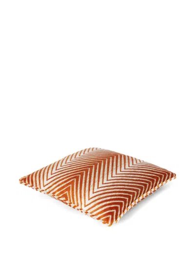 Missoni Kissen Ziggy 40x40 Cm Aus Viskosemischgewebe Mit Zickzacklinien In Orange