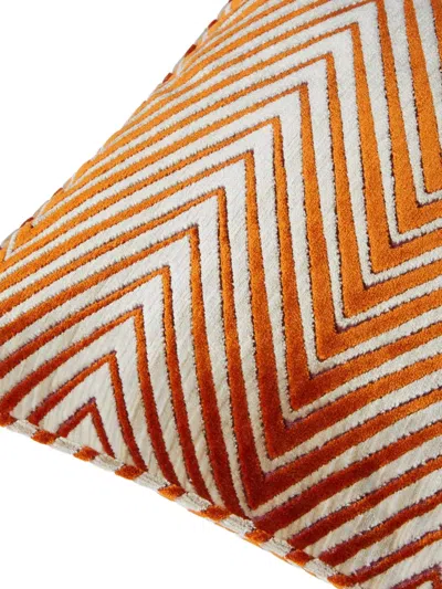Missoni Kissen Ziggy 40x40 Cm Aus Viskosemischgewebe Mit Zickzacklinien In Orange