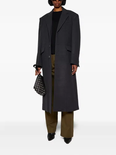 Wardrobe.nyc Single-breasted Wool Coat In Charcoal