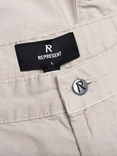 Represent Linen Cargo Shorts In Neutral