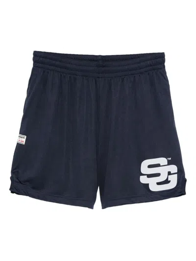 Summer Games Logo-print Mesh Shorts In Blue