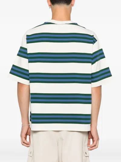 Summer Games Striped Organic Cotton T-shirt In Blue