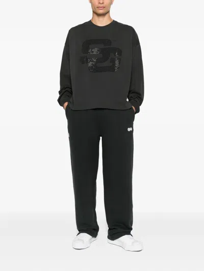 Summer Games Drawstring-waist Track Pants In Black