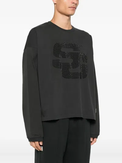 Summer Games Rhinestone-embellished Sweatshirt In Black