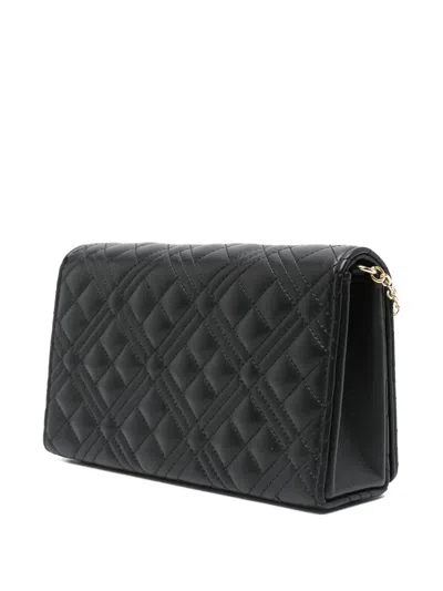 Love Moschino Shiny Shoulder Bag In Black