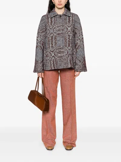 Etro Patterned Jacket In Brown