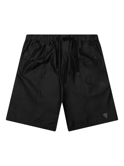 South2 West8 Belted Cargo Shorts In Black