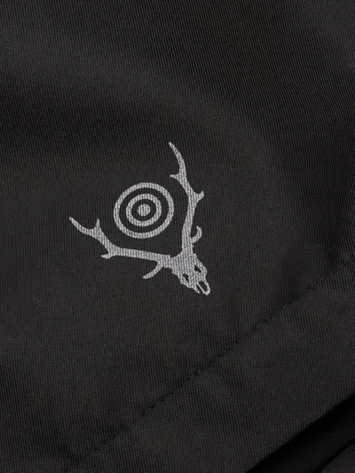 South2 West8 Belted Cargo Shorts In Black