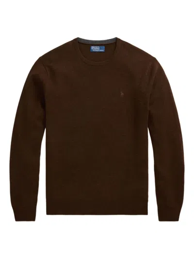 Polo Ralph Lauren Men's Sweaters Ralph Lauren - Ls Cn Pp Long Sleeve Pullover - Brown In Brown