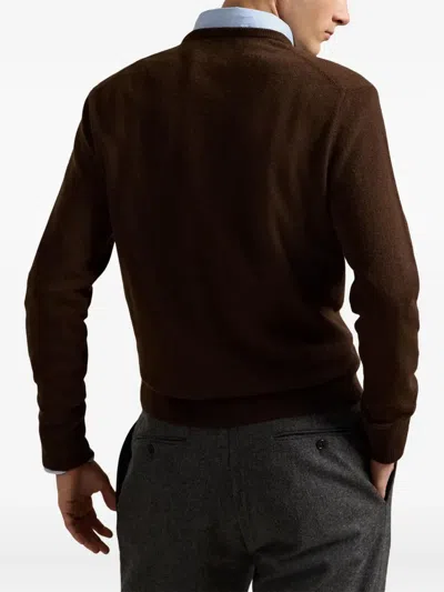 Polo Ralph Lauren Men's Sweaters Ralph Lauren - Ls Cn Pp Long Sleeve Pullover - Brown In Brown