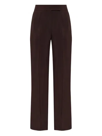 Tom Ford Pleated High-rise Wide-leg Pants In Burgundy