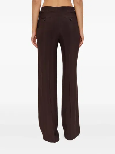 Tom Ford Pleated High-rise Wide-leg Pants In Burgundy