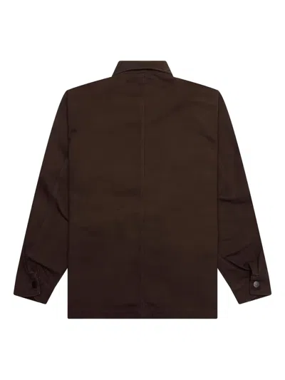 South2 West8 Brown Utility Jacket With Classic Collar And Structured Silhouette In Brown
