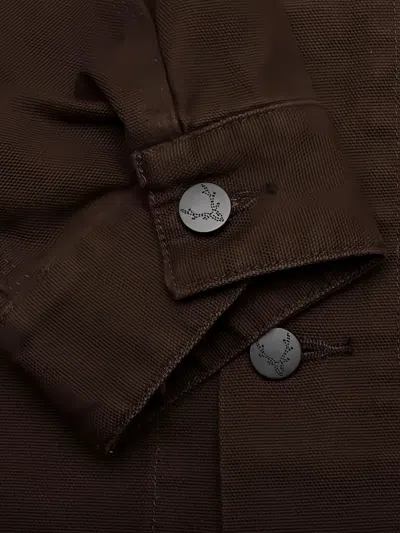 South2 West8 Brown Utility Jacket With Classic Collar And Structured Silhouette In Brown