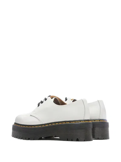 Dr. Martens White 1461 Smooth Platform Derbys In White Smooth