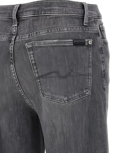 7 For All Mankind High-waist Flared Jeans With Classic Five-pocket Design In Gray