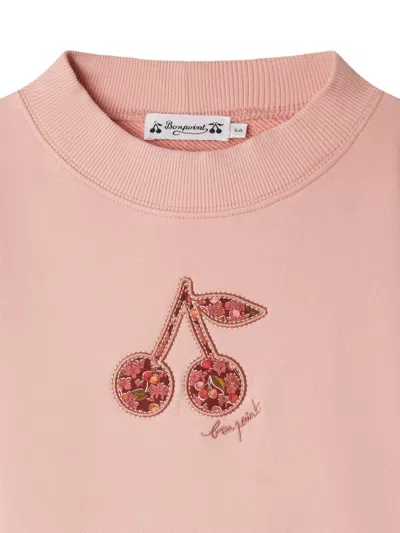 Bonpoint Sweatshirt With Logo In Pink