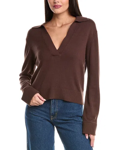 Simkhai Cashmere-blend Polo Sweater In Brown