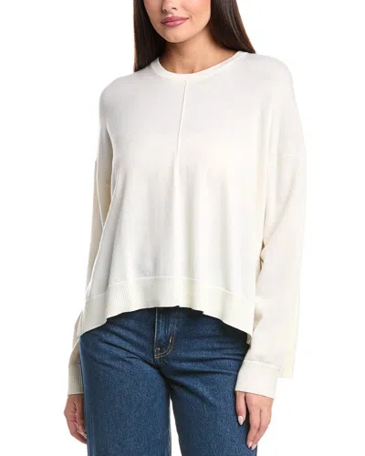 Simkhai Oakland Cape Crewneck Wool Sweater In White