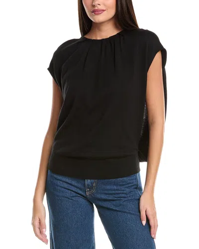 Simkhai Lamara Draped Wool Pullover In Black