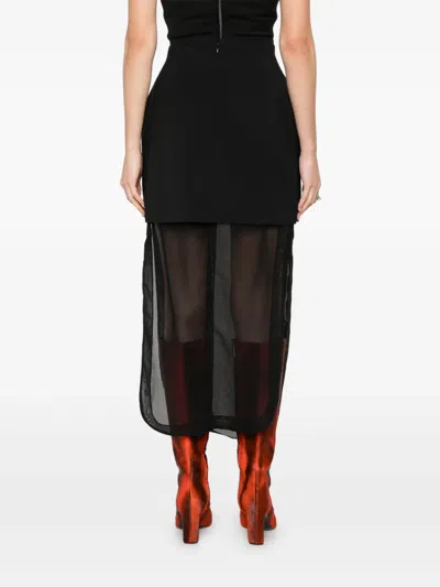 A.w.a.k.e. A. W.a. K.e. Mode Virgin Wool Basque Maxi Skirt In Black