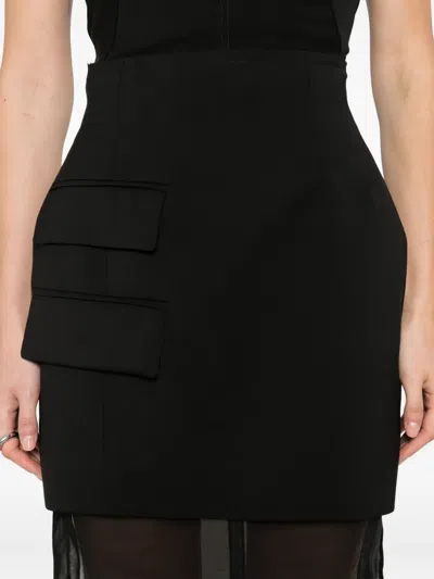 A.w.a.k.e. A. W.a. K.e. Mode Virgin Wool Basque Maxi Skirt In Black