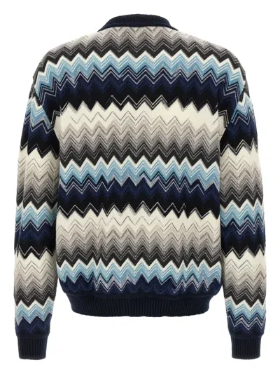 Missoni Rundhalspullover Mit Flammigem Zickzackmuster In Multi