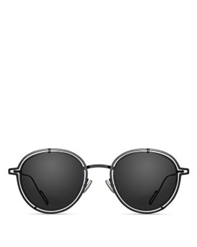 Dior Round Open-work Metal Sunglasses In Black