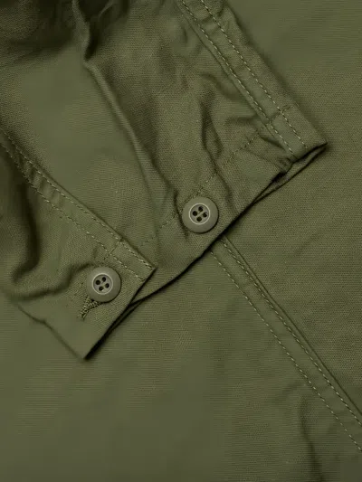 Needles Embroidered Cotton Shirt Jacket In Green