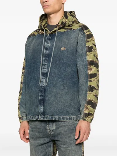 Diesel Loro Piana Dark Lagoon-coloured Doccio Jeans In Blue