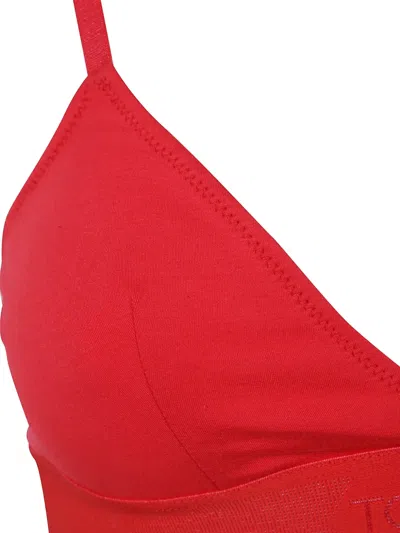 Tom Ford "adjustable Straps" Triangle Cups Bra In Red
