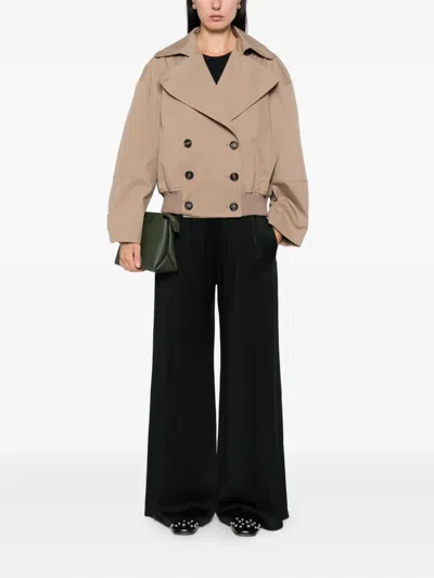 Fabiana Filippi Trousers Wide-leg Elasticated Waistband In Black