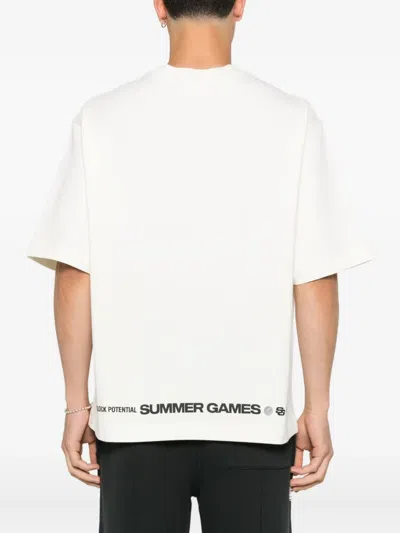 Summer Games Graphic-print Organic Cotton T-shirt In White