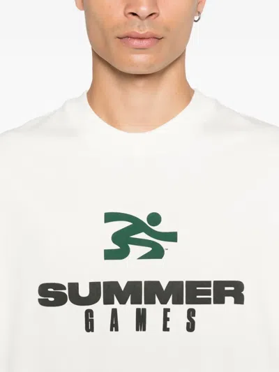 Summer Games Graphic-print Organic Cotton T-shirt In White