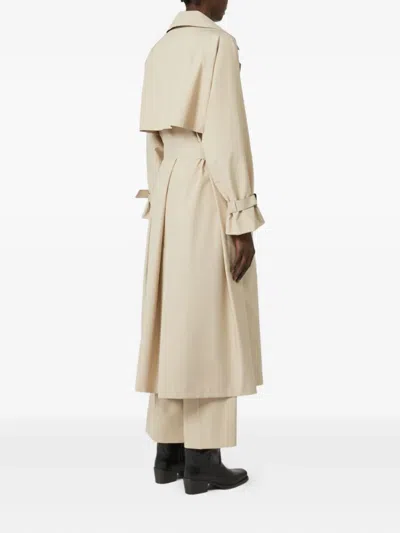 Weekend Max Mara Max Mara Weekend Long Waterproof Jacket In Barley With Belt In Neutral