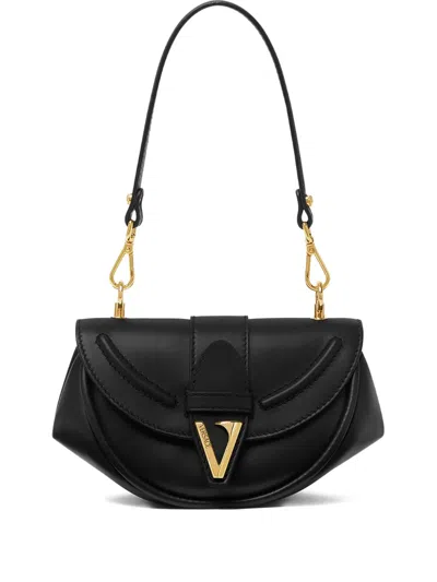 Versace Virtus Small Shoulder Bag In Black