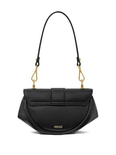 Versace Virtus Small Shoulder Bag In Black