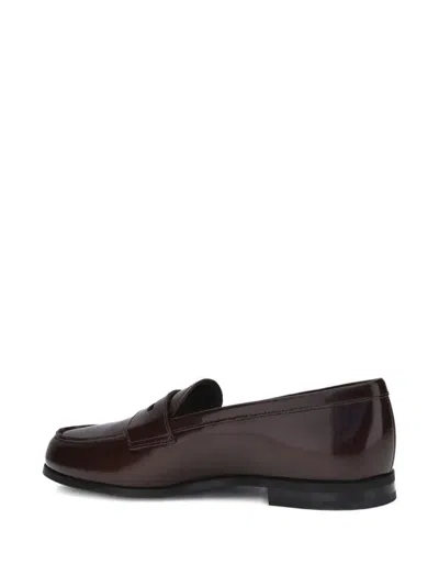 Church's Brown Calf Leather Bos Taurus Slip-on Loafers In Brown