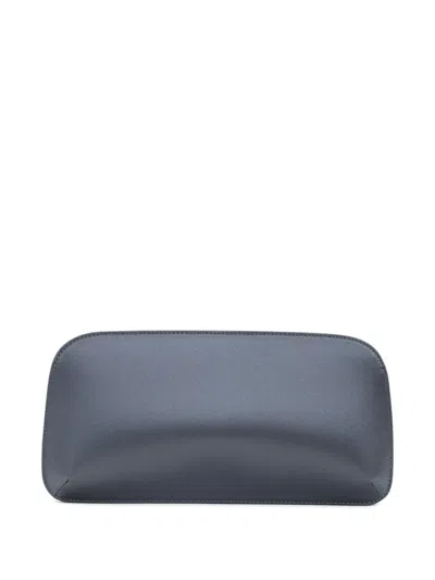 Giorgio Armani Chain Strap Rectangular Satin Handbag In Gray