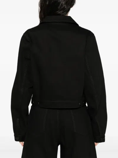 Lemaire Button-fastening Flap-pocket Jacket In Black