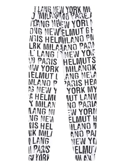 Helmut Lang All-over Logo-print Track Pants In White