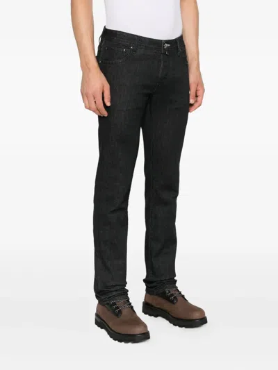 Jacob Cohen Belt Loop Jeans In Black